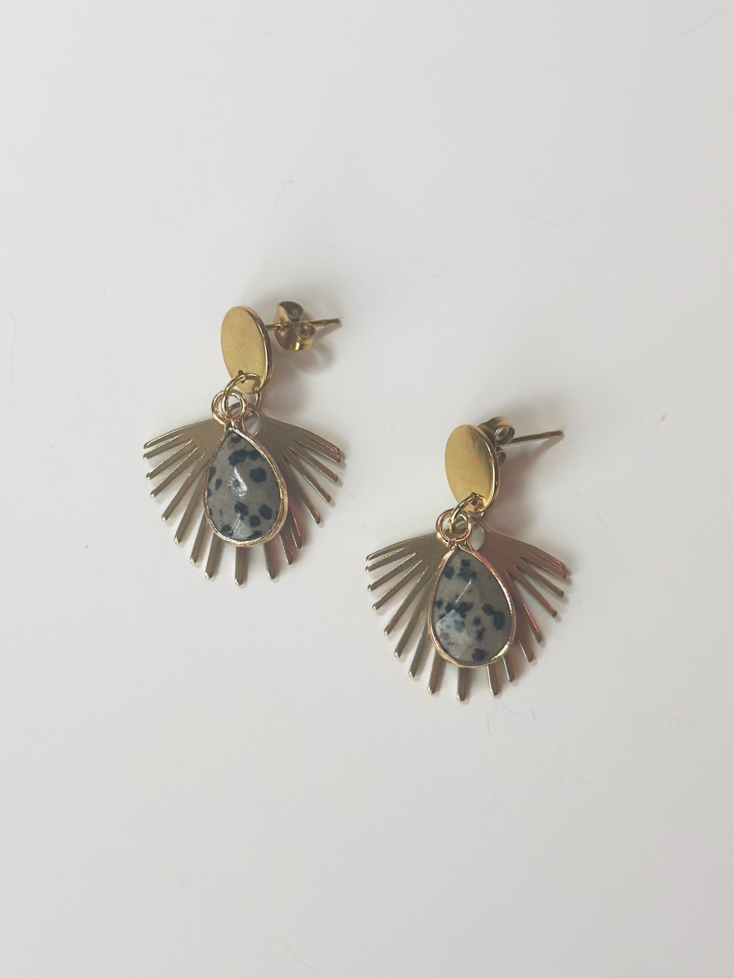 BRASS STONE DANGLES