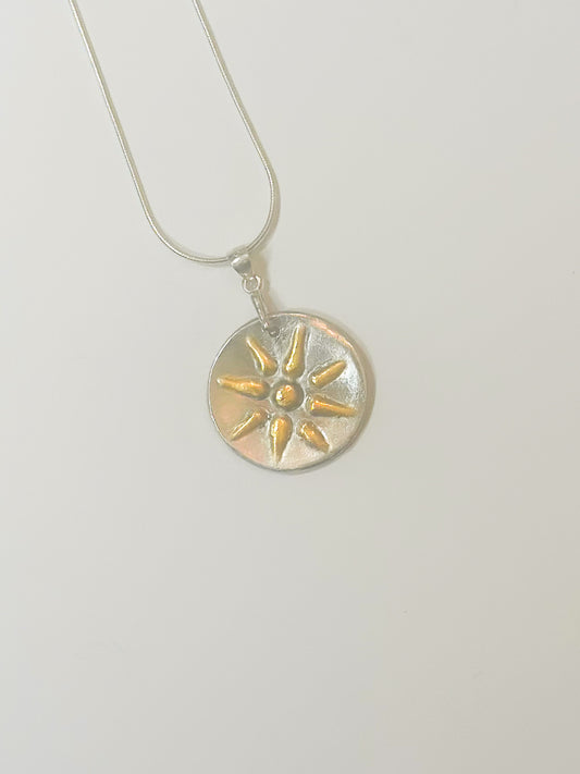 Widow's Mite necklace (24k gold and fine silver)