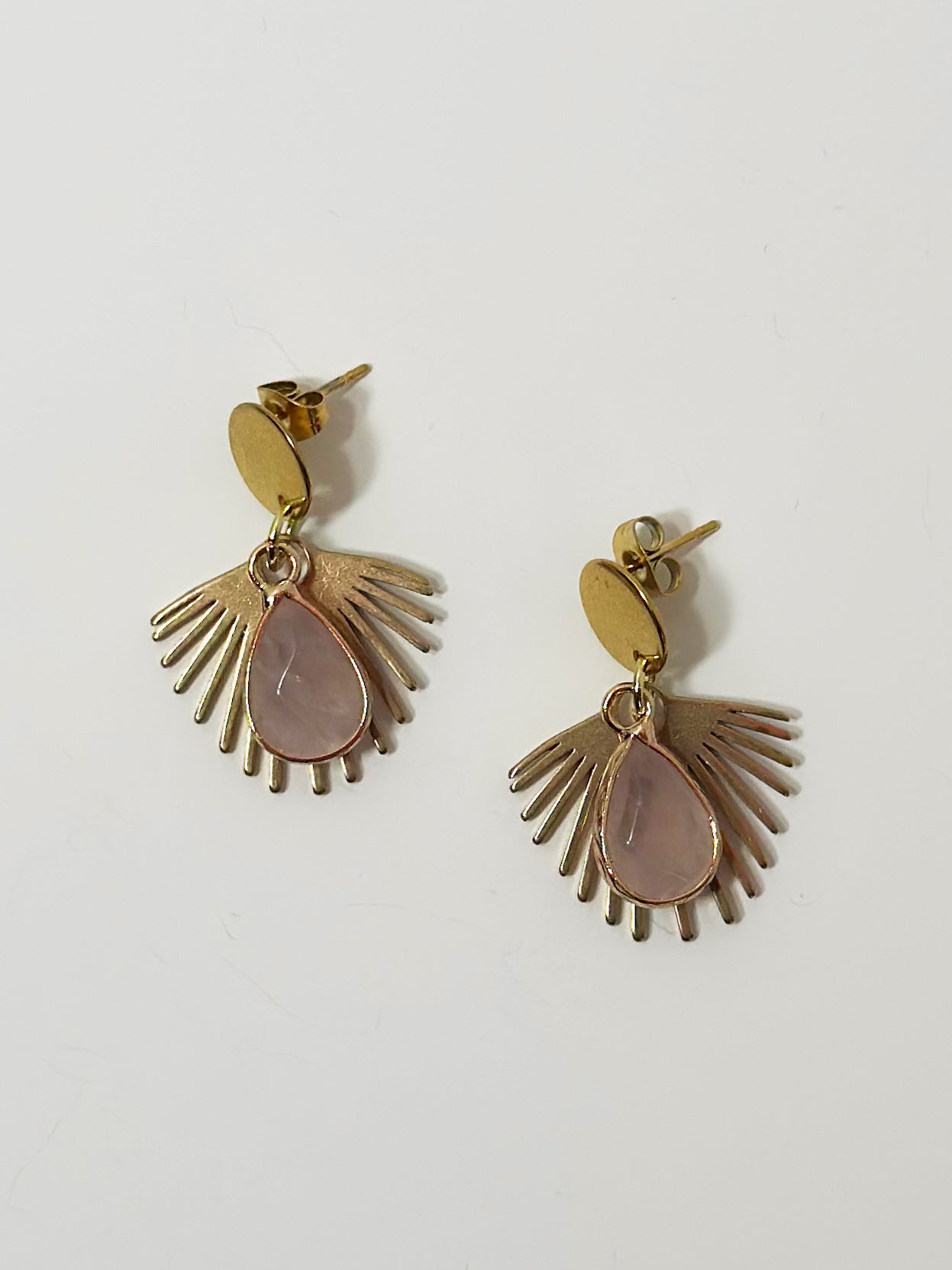 BRASS STONE DANGLES