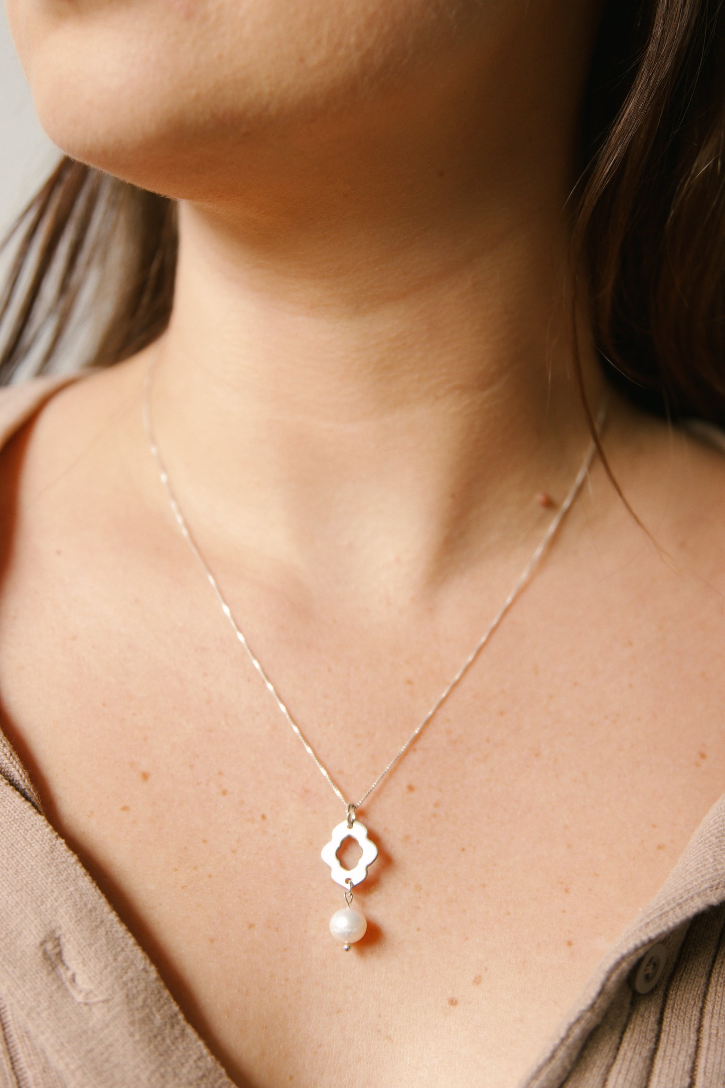 Moroccan inspired pearl necklace