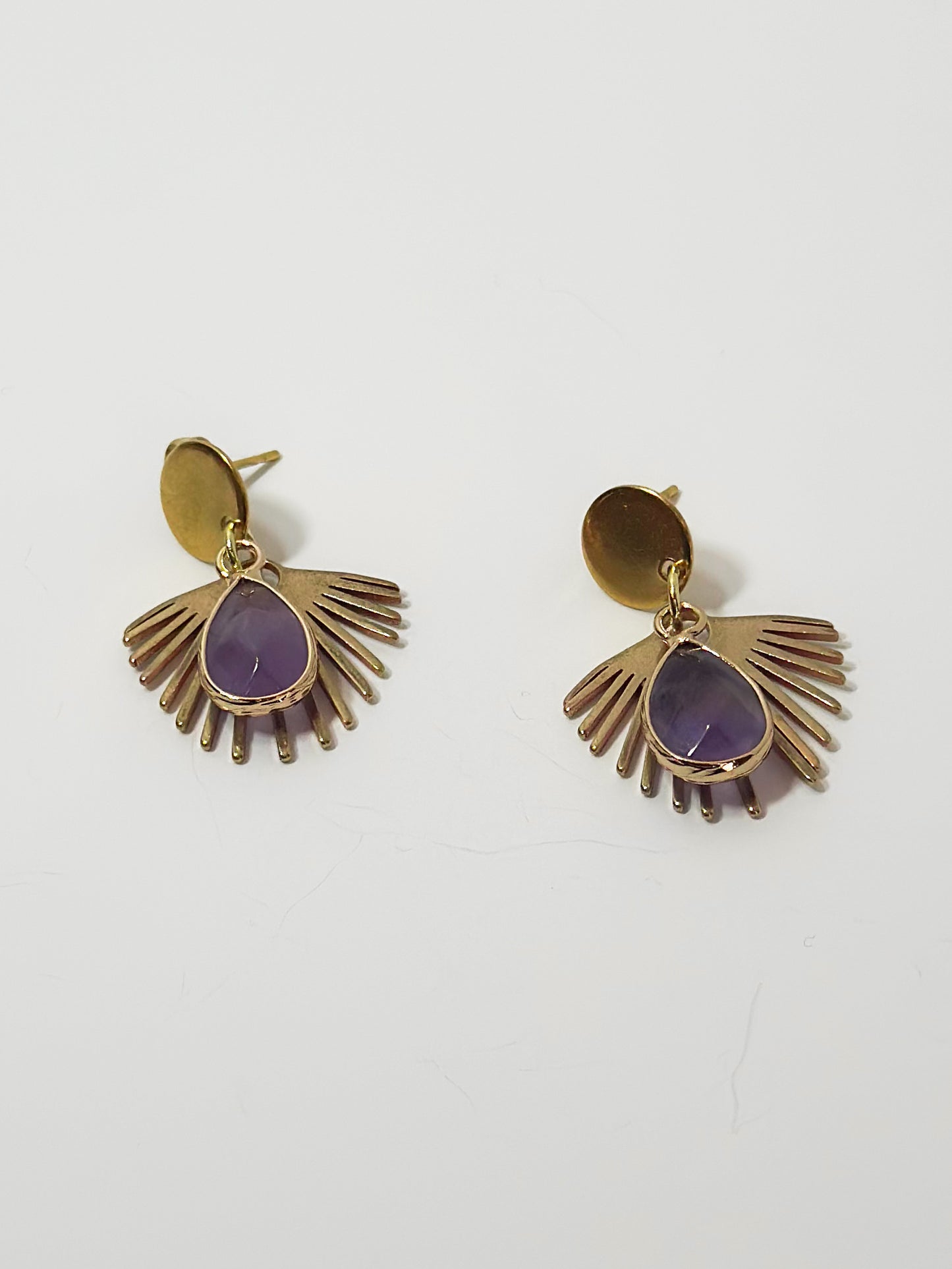 BRASS STONE DANGLES